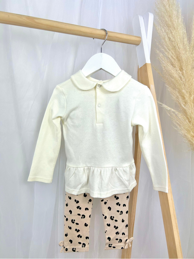 Girls Neutral 3 Piece Outfit Set