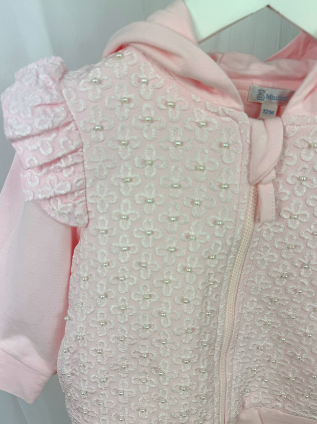 Mintini Girls Pink Pearl Tracksuit (12M - 5Y)