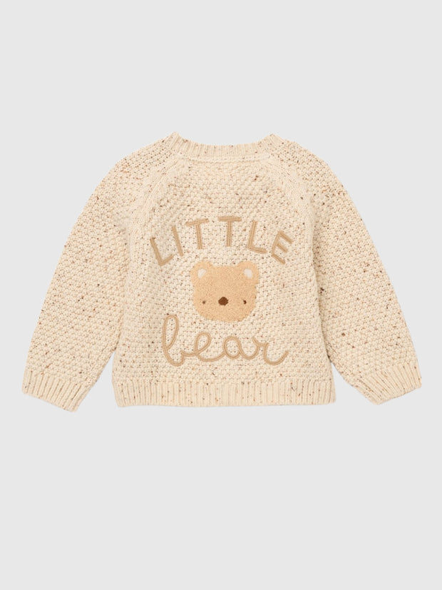Baby 'Little Bear’ Beige  Cardigan (0M-12M)