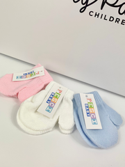 Baby Mittens with Connecters - 3 Colours