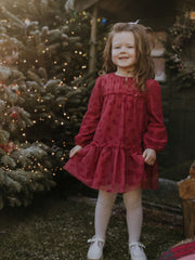 Mayoral Junior Girl Red Tulle Sparkly Dress (3Y-8Y)
