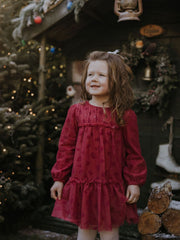 Mayoral Junior Girl Red Tulle Sparkly Dress (3Y-8Y)