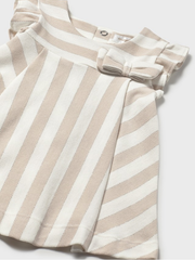 Mayoral Baby Girl Striped Dress With Bow - 2 Colours