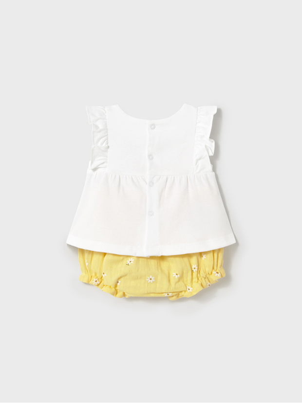 Mayoral Baby Girl Sunflower Top and Bloomers