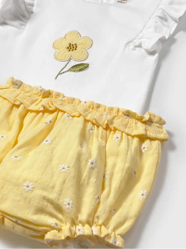 Mayoral Baby Girl Sunflower Top and Bloomers