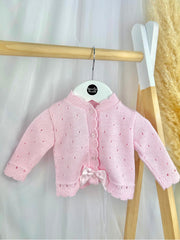 Baby Girl 'Miranda' Pink Knitted Cardigan