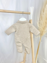 Baby Boy Teddy Zip Sleepsuit - 2 Colours