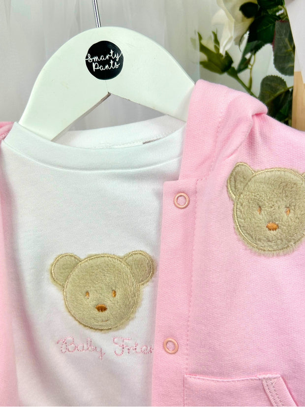 Girls Pink Teddy Outfit Set (3M-18M)