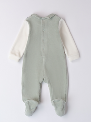 iDo Baby Boy Sage Car Dungaree Babygrow