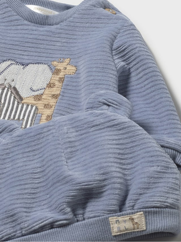 Mayoral Baby Boy 3 Piece Blue Corduroy Set (1M-18M)