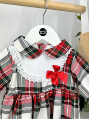 Toddler Girls Red Tartan Dress (12M-3Y)