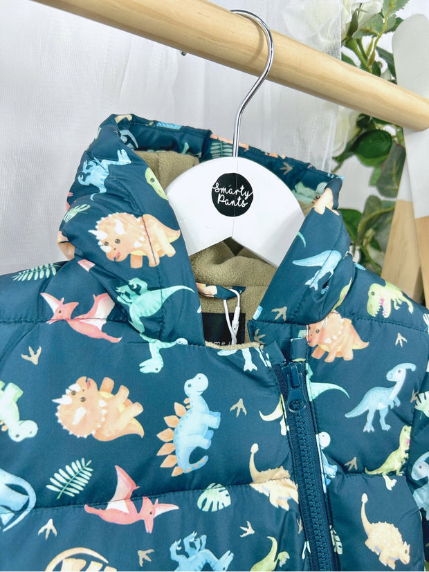 Name It Baby Boy Navy Dinosaur Pramsuit (0M-12M)