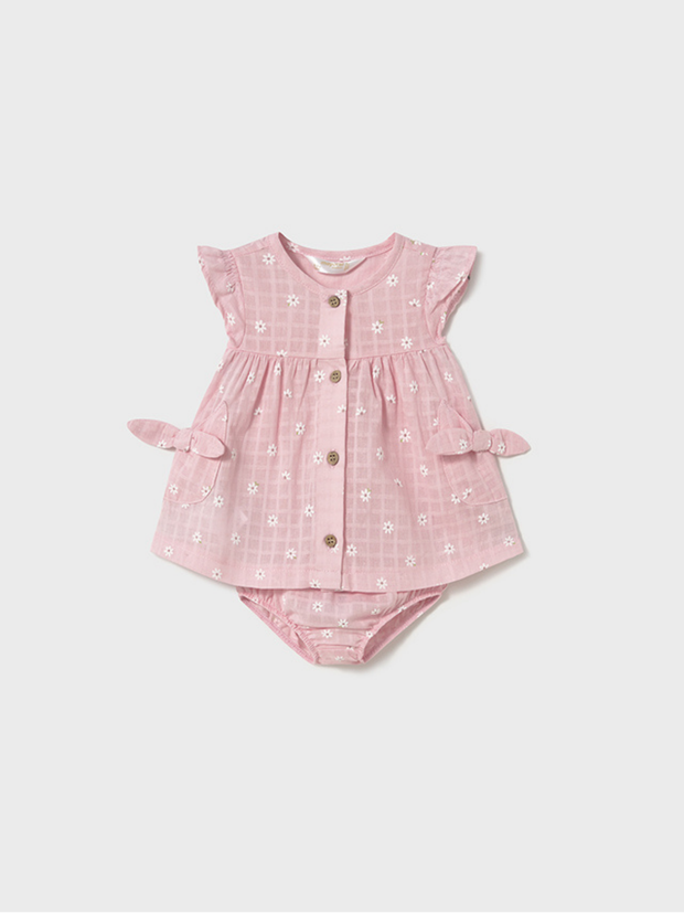 Mayoral Baby Girl Pink Polka Dot Dress