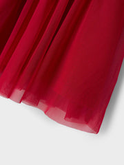 Name It Baby Girls Red Candy Cane Tulle Dress (0M-18M)