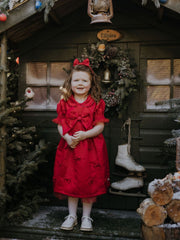 Caramelo Kids Girls Red Bow Dress 1Y-6Y Party Dress