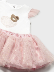 Mayoral Baby Girl Pink Heart Skirt & Top Set