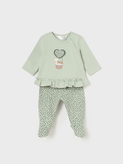 Mayoral Baby Girl Green Outfit Set