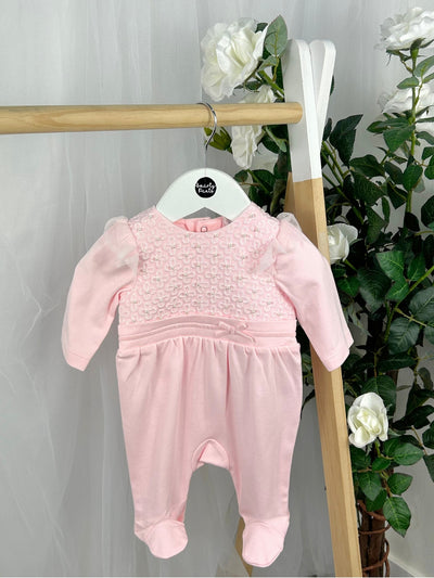 Mintini Baby Girl Pink Pearl Babygrow (1M - 6M)