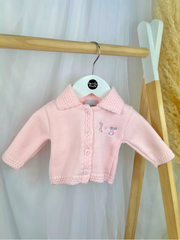 Pink Knitted Bunny Star Cardigan