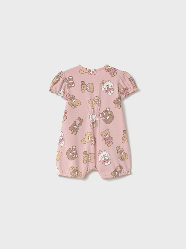 Mayoral Baby Girl Pink Teddy Romper