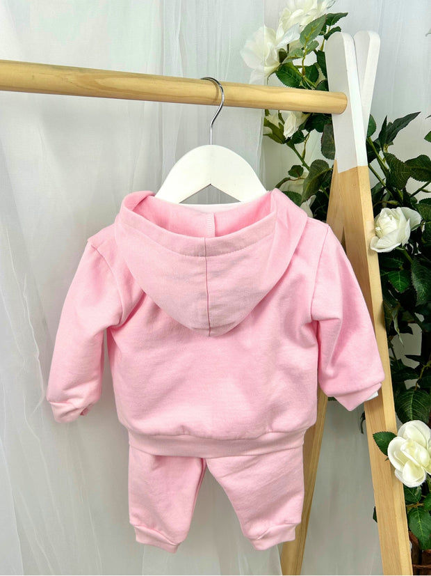Girls Pink Teddy Outfit Set (3M-18M)