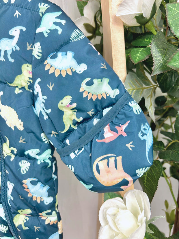 Name It Baby Boy Navy Dinosaur Pramsuit (0M-12M)