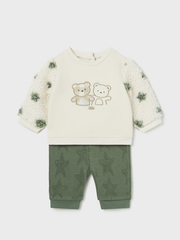 Mayoral Baby Boy 2 Pack Teddy Outfit Sets - Khaki/Cream