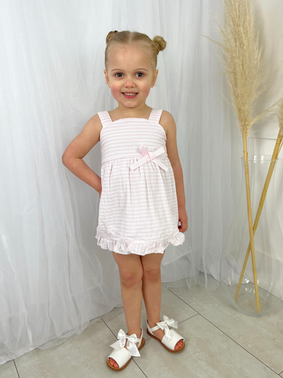 Babidu Toddler Girl Pink Check Dress