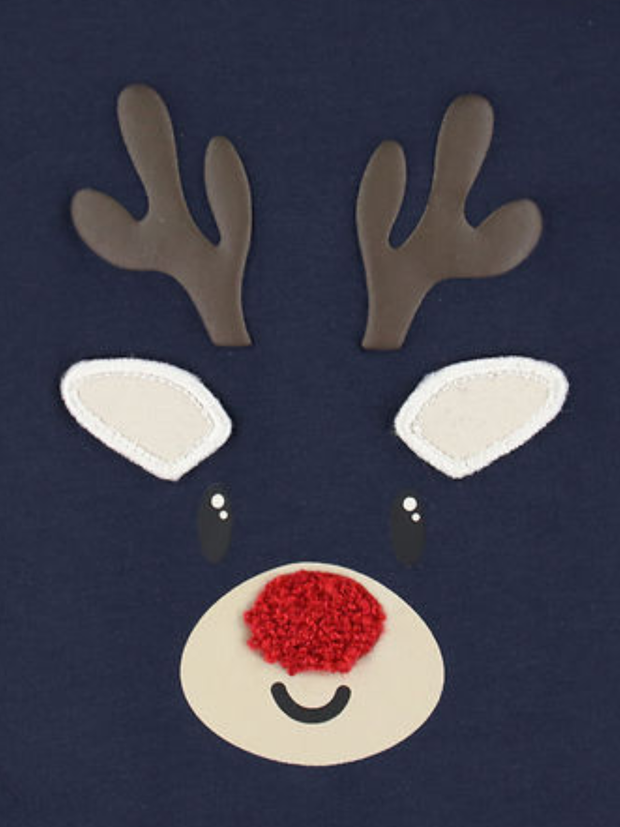 Name It Baby Blue Reindeer Babygrow (0M-18M)