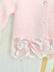 Baby Girl Pink Bow Cardigan