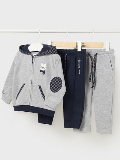 Mayoral Toddler Boy ‘Every Day’ Black & Grey 3 Piece Outfit Set