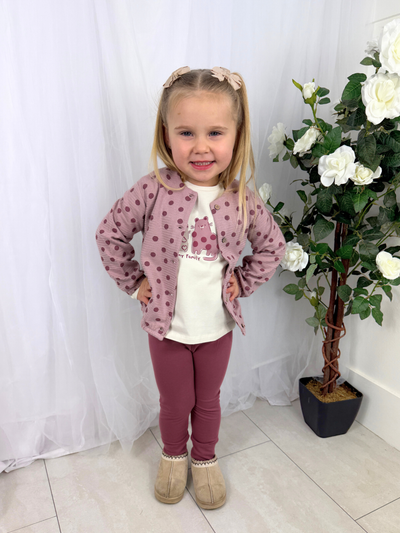 Mayoral Toddler Girl Pink Polka Dot Outfit Set (12M-4Y)