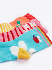 Frugi Organic Cotton 3 Pack Girls Socks - Daisy