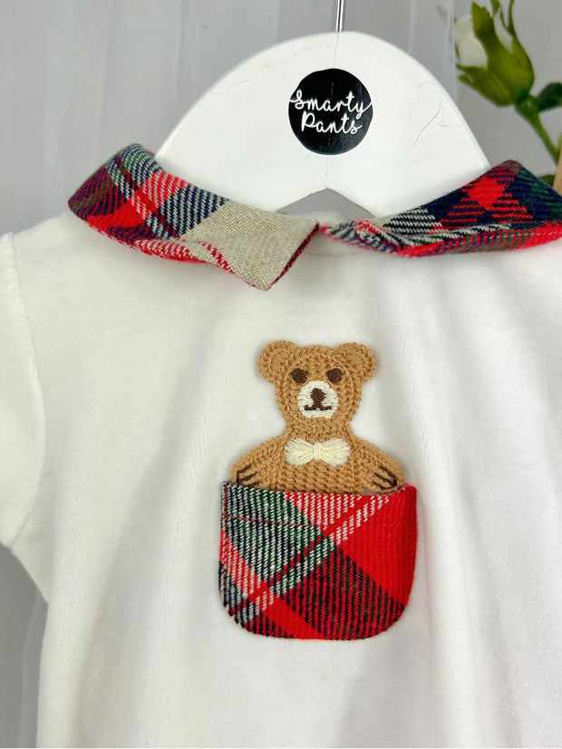 Deolinda Boys Christmas Tartan Top & Bottoms (1M-6M)