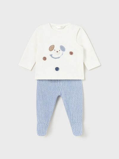 Mayoral Baby Boy Pale Blue Puppy Outfit Set