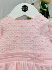 Mintini Baby Girl Pink Pearl Babygrow (1M - 6M)