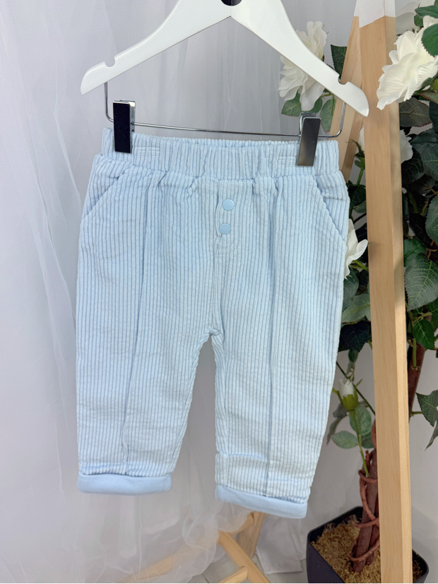Mintini Boys Blue Corduroy 3-Piece Set (12M - 5Y)
