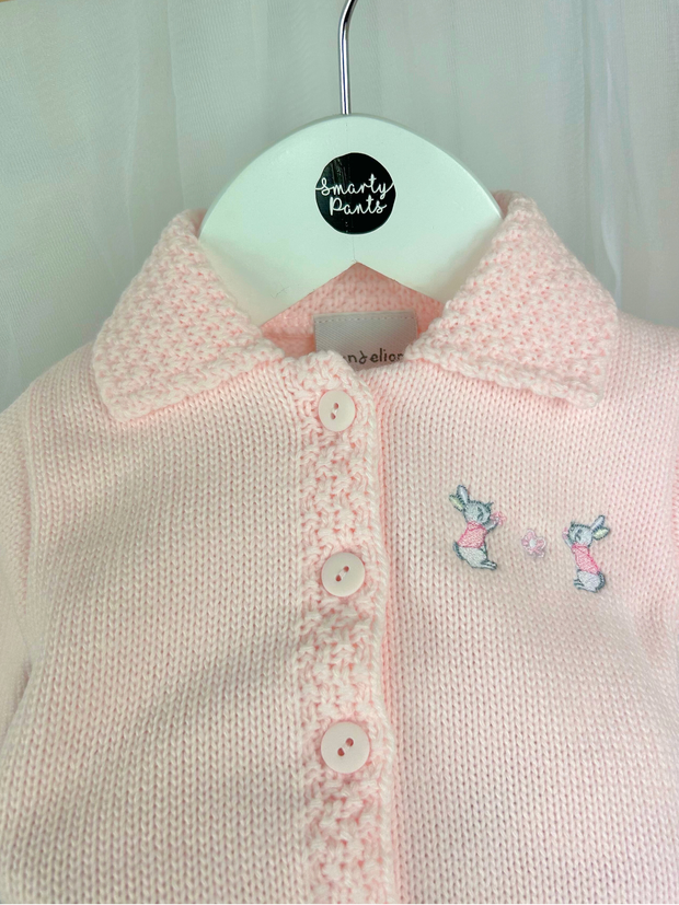 Pink Knitted Bunny Star Cardigan