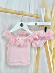 Caramelo Kids Tulle Frill Tankini (UPF 50)