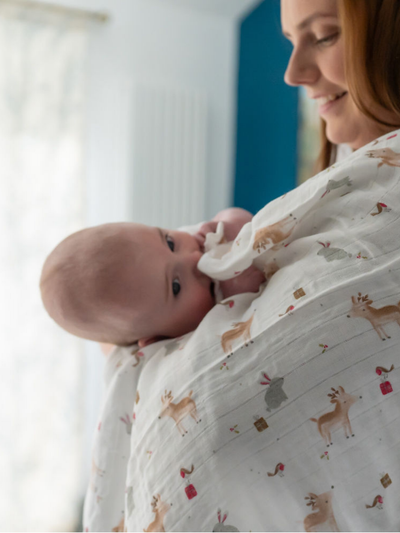Reindeers & Rabbits Christmas Muslin