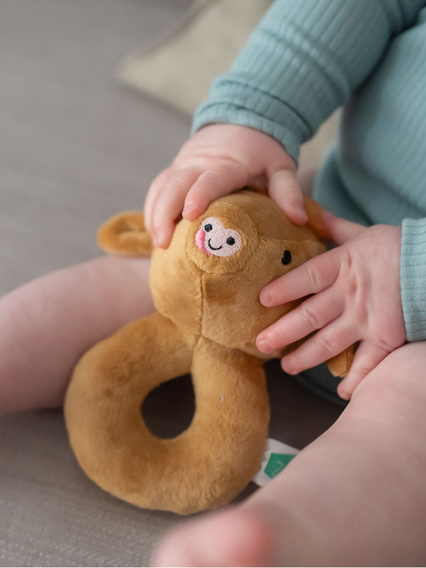 Ziggle Highland Cow Plush Baby Rattle
