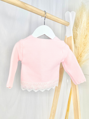 Baby Girl Pink Bow Cardigan