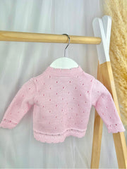 Baby Girl 'Miranda' Pink Knitted Cardigan