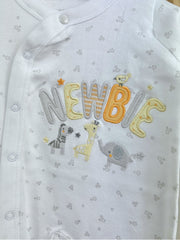 Unisex 'NEWBIE' Animal Babygrow