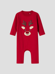 Name It Baby Red Reindeer Babygrow (0M-18M)
