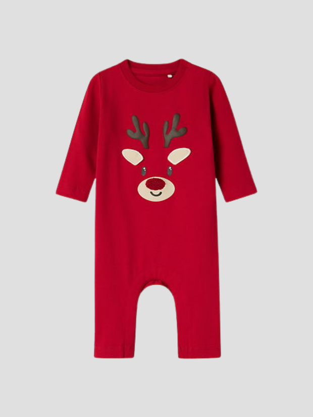 Name It Baby Red Reindeer Babygrow (0M-18M)