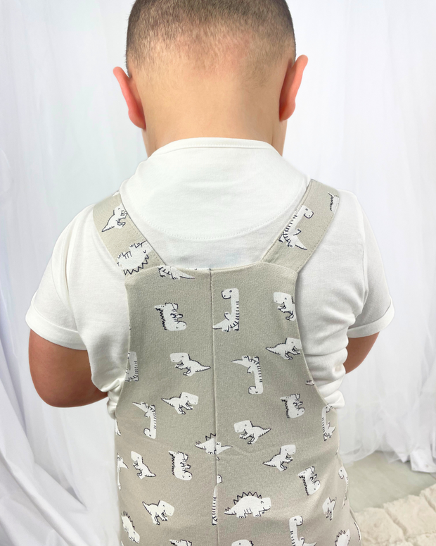 Mayoral Toddler Boy Stone Dino Dungaree