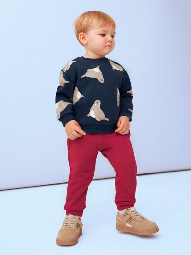 Mayoral Toddler Boy Red Cuffed Joggers (12M-4Y)