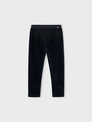 Mayoral Junior Girl Black Velvet Leggings (3Y-8Y)