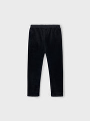 Mayoral Junior Girl Black Velvet Leggings (3Y-8Y)